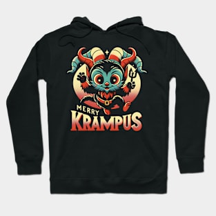 Cute Merry Krampus - Christmas Holiday - 30’s retro cartoon Hoodie